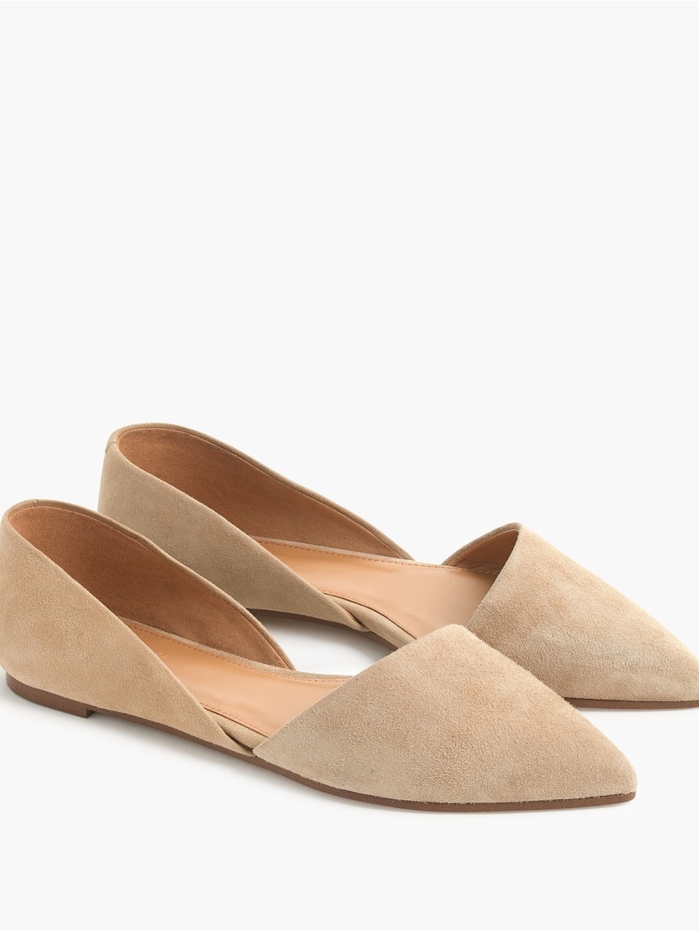 J.Crew Zoe Suede d'Orsay Flats